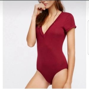 Free People Short Sleeve Bodysuit size large